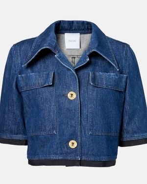 Patou Cropped Denim Jacket - Blue