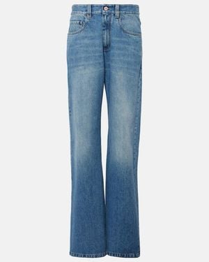 Brunello Cucinelli Mid-Rise Wide-Leg Jeans - Blue