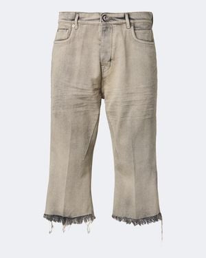 Rick Owens Jeans Anchos Cropped Bolan - Neutro