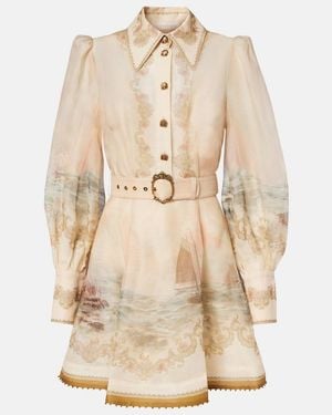 Zimmermann Linen Short Dress - Natural