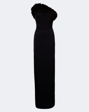 David Koma One-Shoulder-Bustier-Robe - Schwarz
