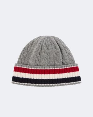 Thom Browne Virgin Wool Beanie - Grey
