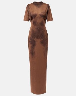 Acne Studios Dueda Trompe-L'Oil Maxi Dress - Brown