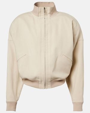 Gucci Cotton Poplin Bomber Jacket - Natural