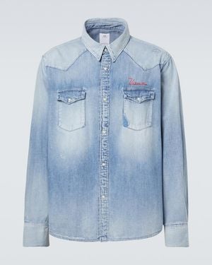 Visvim Distressed Denim Shirt - Blue