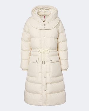 Moncler Abrigo De Plumas Pic Con Capucha - Neutro