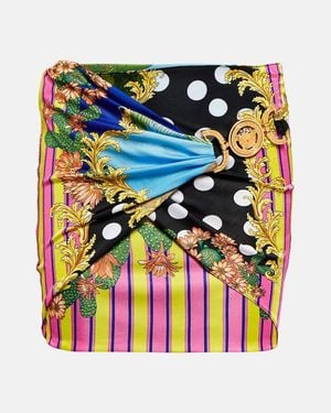 Versace Medusa Palm Springs Wrap Miniskirt - Multicolour
