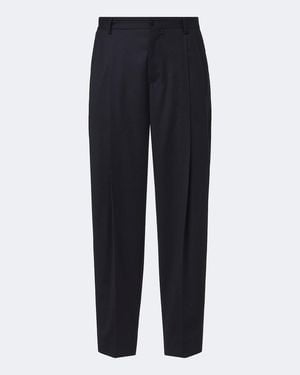 Dolce & Gabbana Virgin Wool Gaberdine Trousers - Blue
