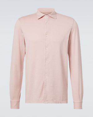 Fedeli Jason Cotton Jersey Shirt - Pink
