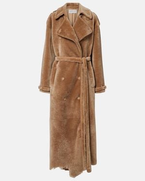 Gabriela Hearst Tellus Double-Breasted Shearling Coat - Brown