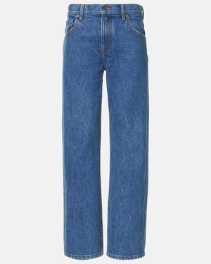 KHAITE Kerrie Mid-Rise Wide-Leg Jeans - Blue