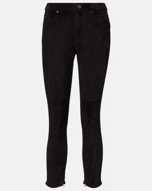 Isabel Marant Dorothea Suede Slim Trousers - Black