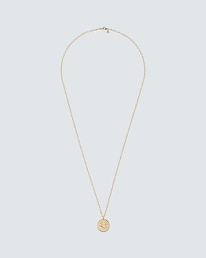 Sydney Evan Collar Con Colgante De Oro De 14 Ct Con Diamantes - Blanco