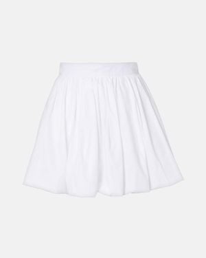 Patou Cotton Poplin Miniskirt - White