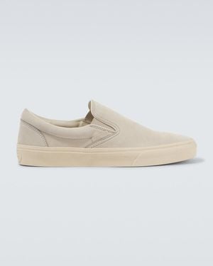 Tom Ford Jude Leather Slip-On Trainers - White
