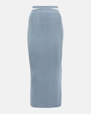Jonathan Simkhai Orion Rib-Knit Midi Skirt - Blue