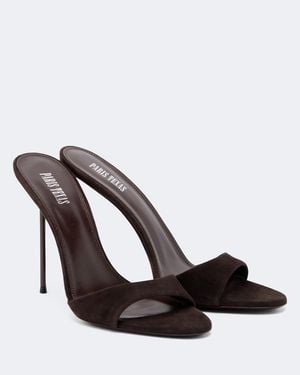 Paris Texas Lidia Suede Mules - Black