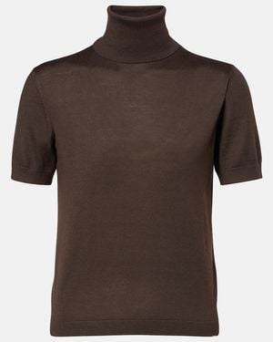 Ralph Lauren Cashmere Turtleneck Top - Brown