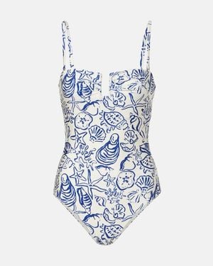 Jonathan Simkhai Ottilie Printed Swimsuit - Blue