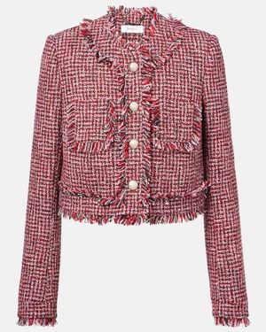 Safiyaa Wool-Blend Tweed Jacket - Red
