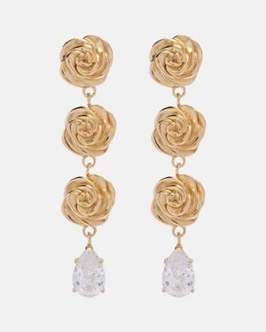 Magda Butrym Crystal-Embellished-Plated Drop Earrings - Metallic