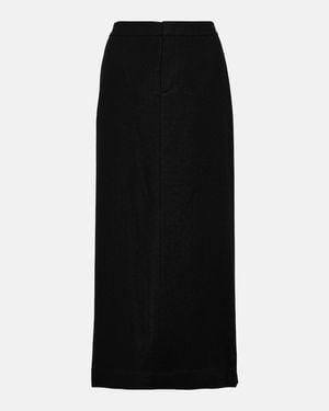 Vince Flannel Maxi Skirt - Black