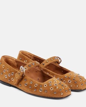 Dorothee Schumacher Mary-Jane-Ballerinas Wild Softness Aus Veloursleder - Braun