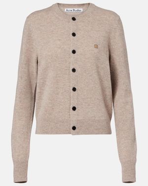 Acne Studios Cardigan Aus Wolle Und Yakwolle - Natur