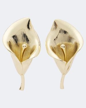 Carolina Herrera Floral Clip-On Earrings - Metallic