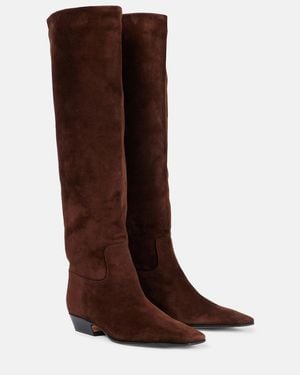 KHAITE Marfa Classic Flat Knee High Boot - Brown