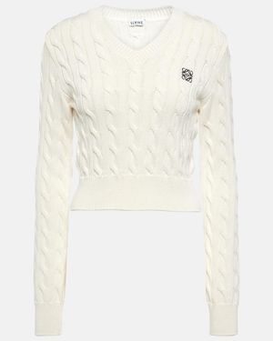 Loewe Pullover Anagram aus Baumwolle - Weiß
