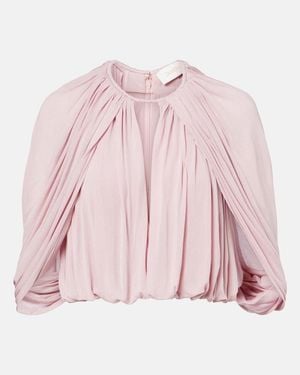 Zimmermann Alchemy Caped Draped Blouse - Pink