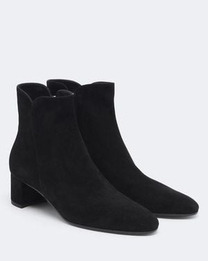 Gianvito Rossi Lisa Suede Ankle Boots - Black