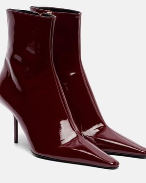Victoria Beckham Ankle Boots 75 Aus Lackleder - Lila