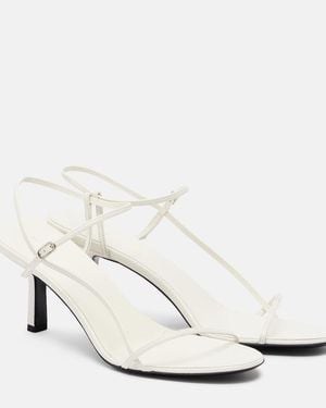 The Row Bare Leather Sandals - White