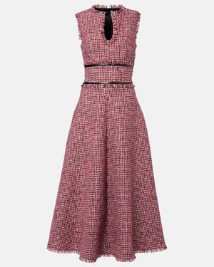 Safiyaa Dorothy Tweed Midi Dress - Purple