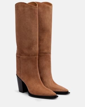 Jimmy Choo Cece 80 Suede Knee-High Boots - Brown