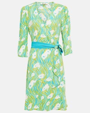 Diane von Furstenberg Belted Printed Minidress - Green