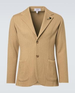 Lardini Blazer Aus Einem Baumwollgemisch - Natur