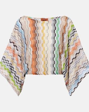 Missoni Top En Zigzag - Blanco
