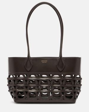 Ferragamo Cut-Out Leather Tote Bag - Black