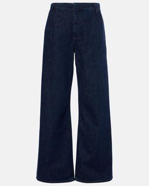 RE/DONE Triuser High-Rise Wide-Leg Jeans - Blue