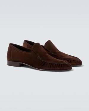 The Row Soft Two Suede Loafers - Brown