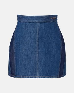 Givenchy Minifalda De Denim Con Logo - Azul