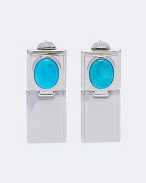DEHANCHE Pendientes Colgantes Adornados - Azul