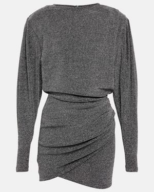 Isabel Marant Benedicte Metallic Knit Minidress - Gray