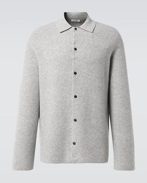 The Row Barkley Wool And Cashmere Cardigan - Grey