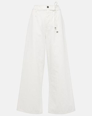 Etro High-Rise Wide-Leg Jeans - White