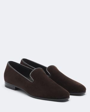 The Row Loafers Marc Aus Samt - Schwarz