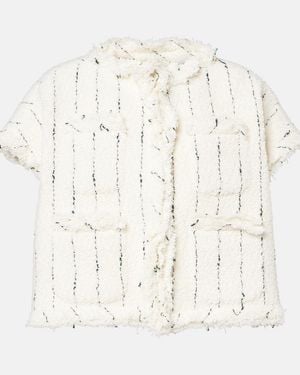 Sacai Tweed Vest - Natural